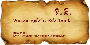 Vecsernyés Róbert névjegykártya